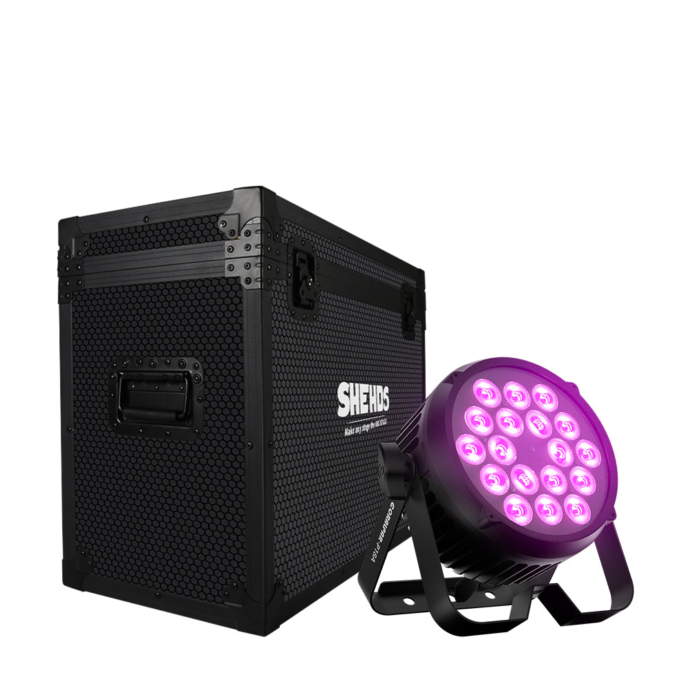 CoralPar New Waterproof Aluminum alloy LED Flat Par 18x12W RGBWA+UV Lighting Selected touchscreens with RDM function