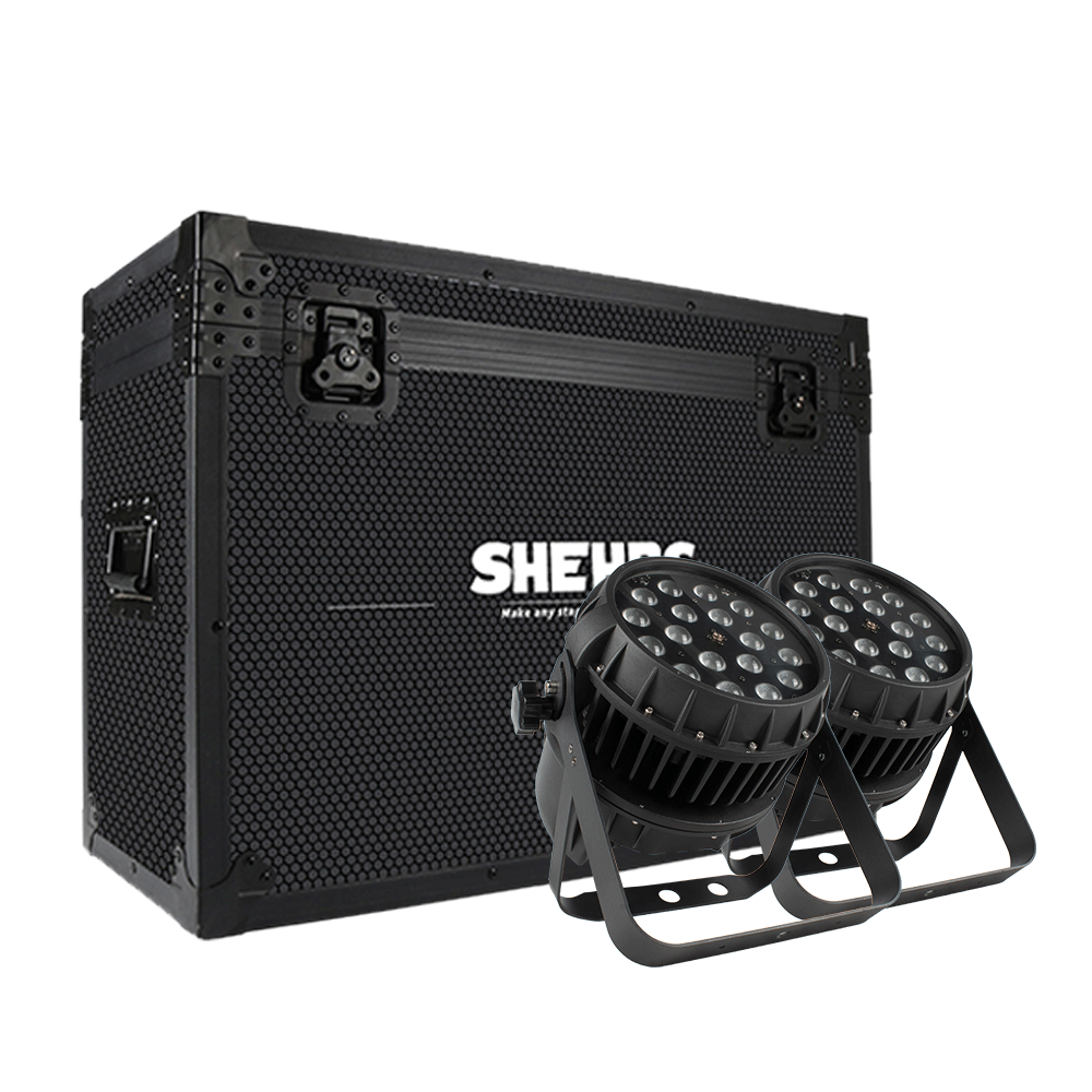 SHEHDS IP65 Waterproof LED Zoom Par Light 18x18W 6in1 RGBWA+UV Outdoor Performance Stage DJ Club