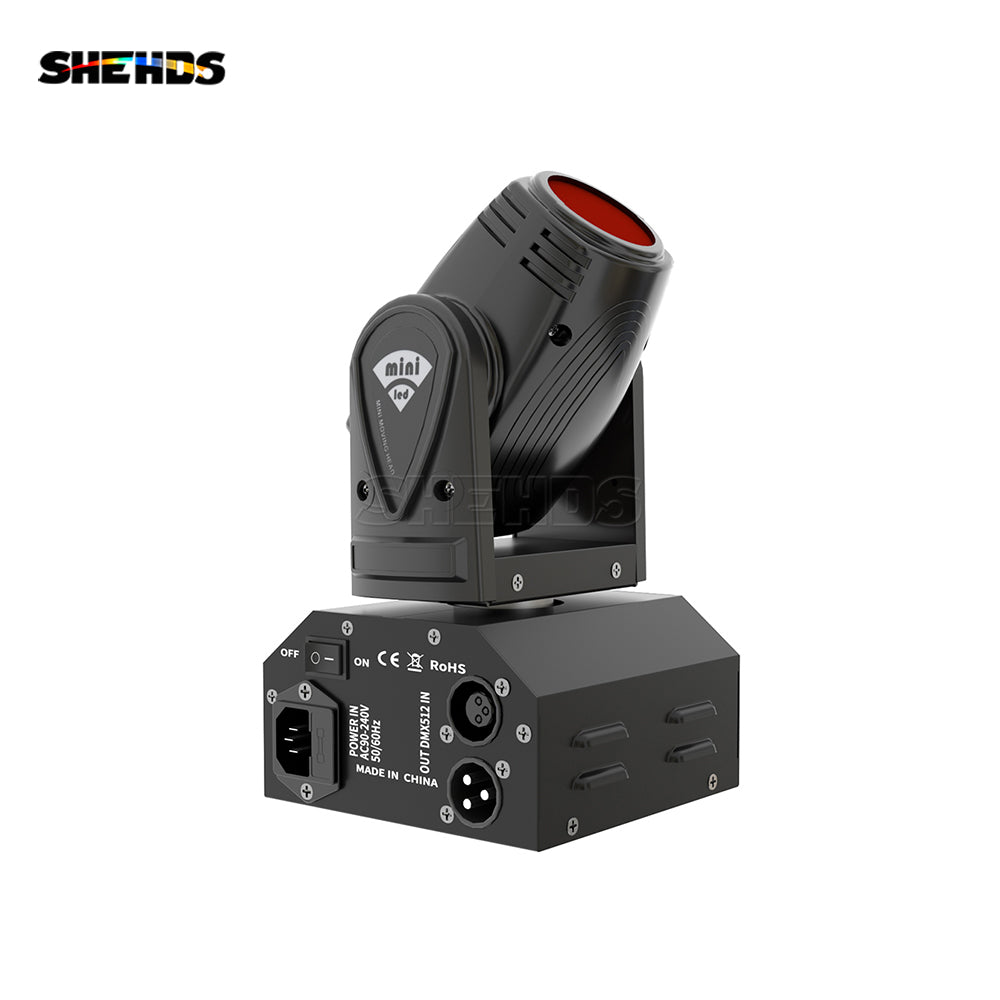 SHEHDS Mini LED Spot Beam 10W Lighting Moving Head Light for Church Theater