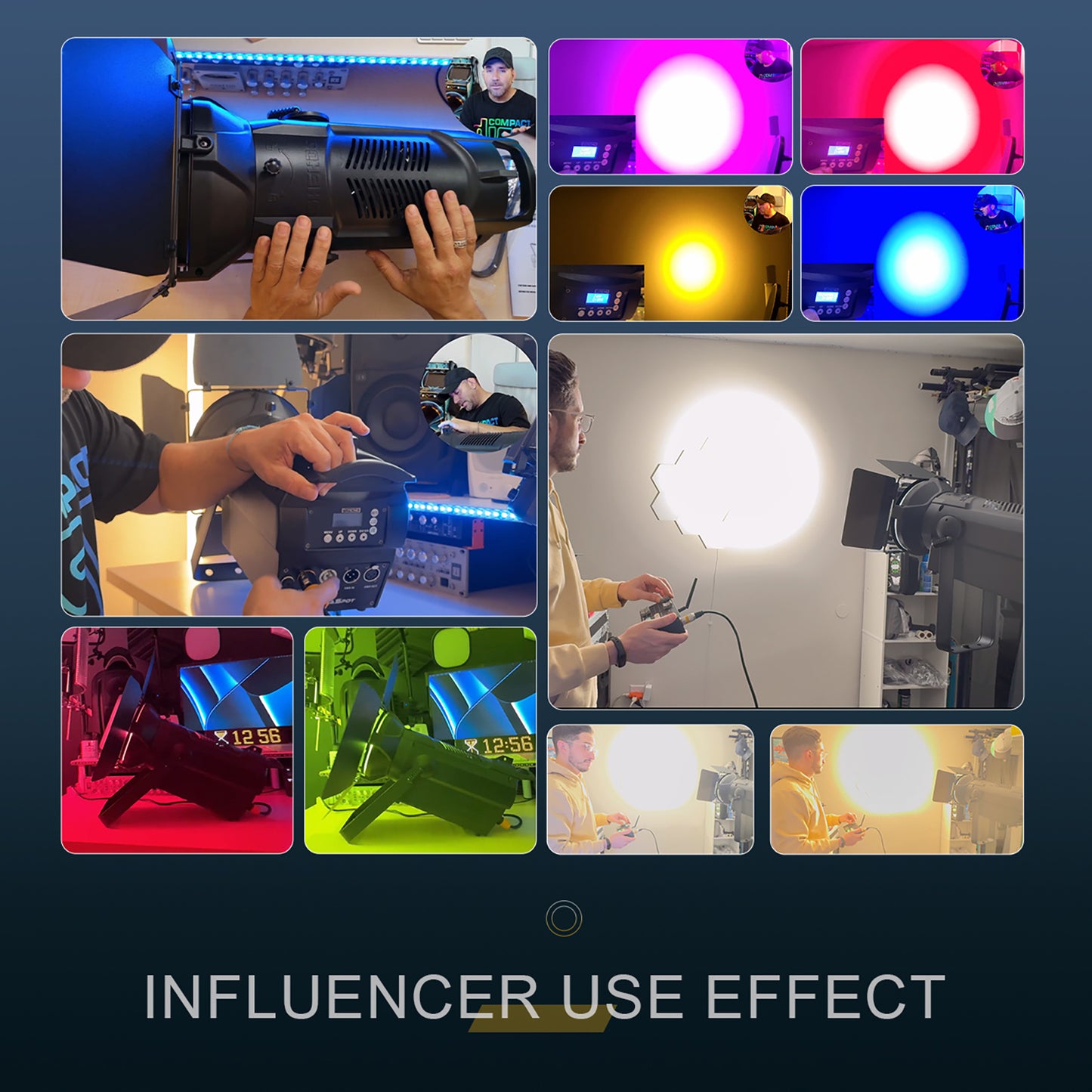 SHEHDS 250W/350W LED Spotlight RGBWAUV/RGBLAC/RGBW/RGBL/Warm+Cool White Stage Lighting for Theater, Stage, Performance, Concerts