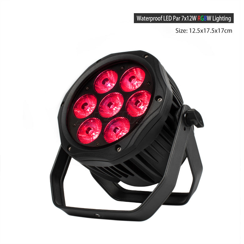 SHEHDS Waterproof LED Par 7x12W RGBW /7x18 RGBWA+UV For Outdoor Stage Night Club DJ Stage