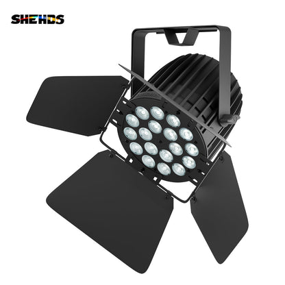 SHEHDS New Version Big Aluminum alloy LED 18x18W RGBWA+UV 6In1 PAR Light High Power Even Color Mixing For DJ Projector