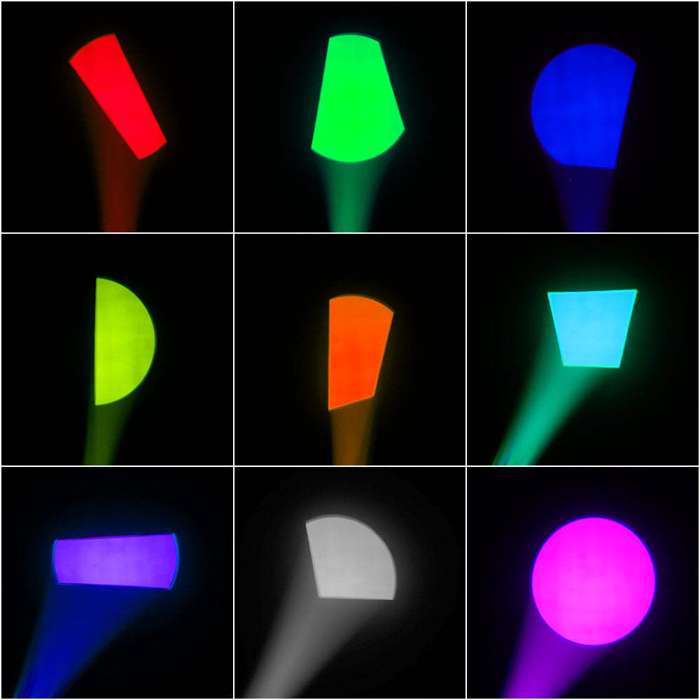 LED Fixed Focus LEKO 250W/350W Profile Spotlight - RGBWAUV/RGBLAC/RGBW/RGBL/Warm+Cool White | Four-leaf Manual Shutters