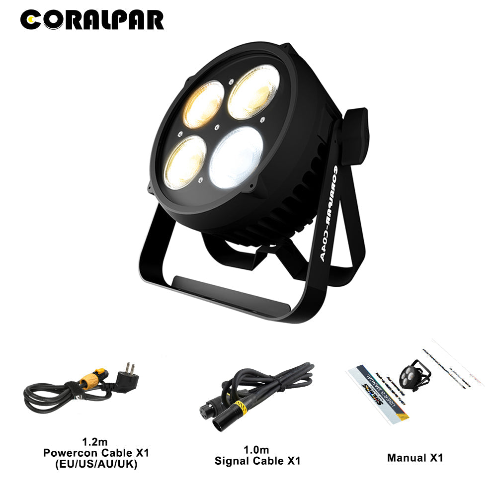 New Waterproof Aluminum alloy LED Par COB 200W Cool White + Warm White Lighting Outdoor CoralPar