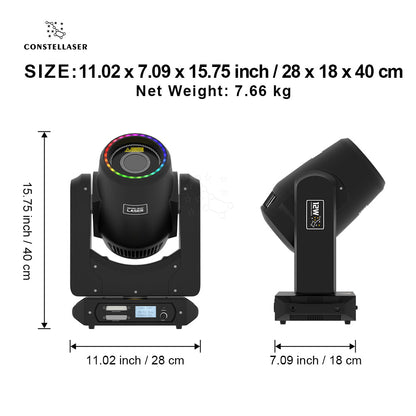 Constellaser 12W Moving Head Laser Light With Ring Effect For bar Concerts Walking Street