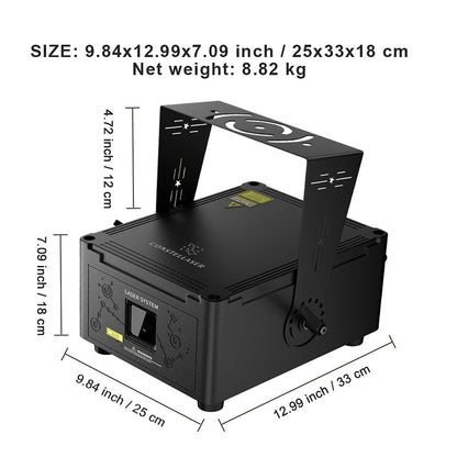 New APP Control  Constellaser Waterproof 12W RGB Scanning Pattern Animation Laser Light For Bar Concerts Performance Stage Wedding
