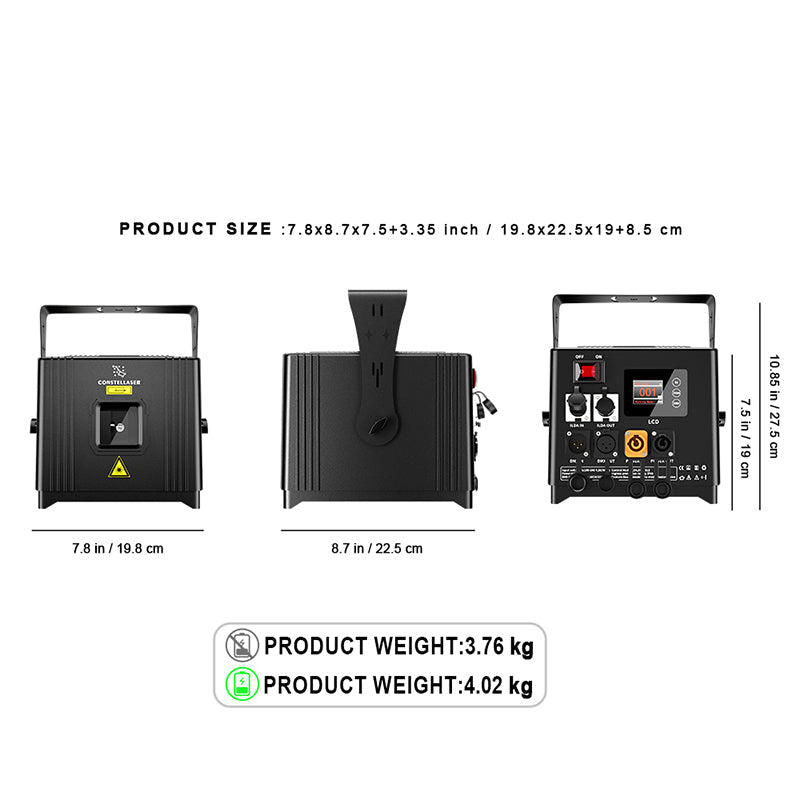 New APP Control  ConstelLaser Waterproof 6W RGB Animation Laser Light Rechargeable One piece housing touchscreens