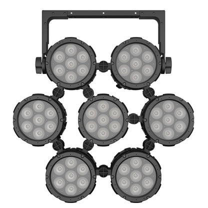 SHEHDS Waterproof 7x18W Linkable LED Par Light APP Control RGBWA+UV / RGBLAC Stage Light