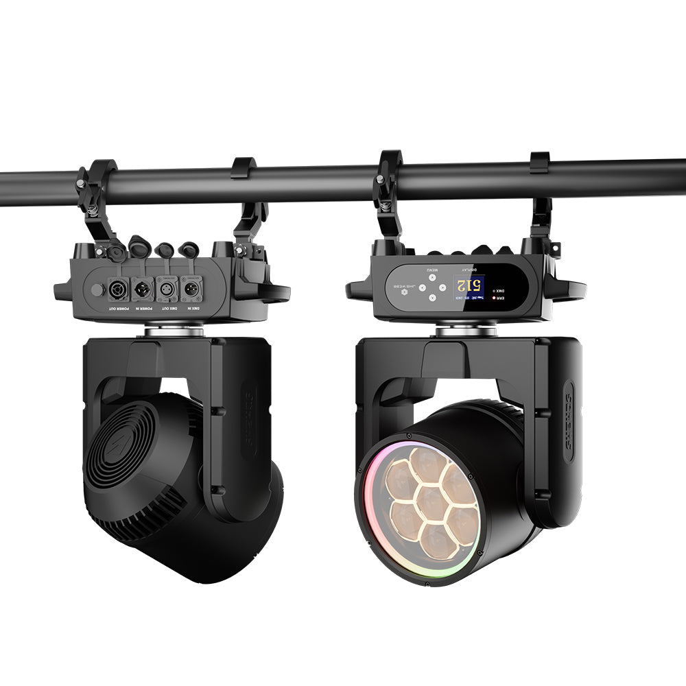 JMS WEBB Waterproof 7x40W Bee Eye Moving Head Light RGBW/RGBL/RGBLAC Zoom Wash Stage Lighting