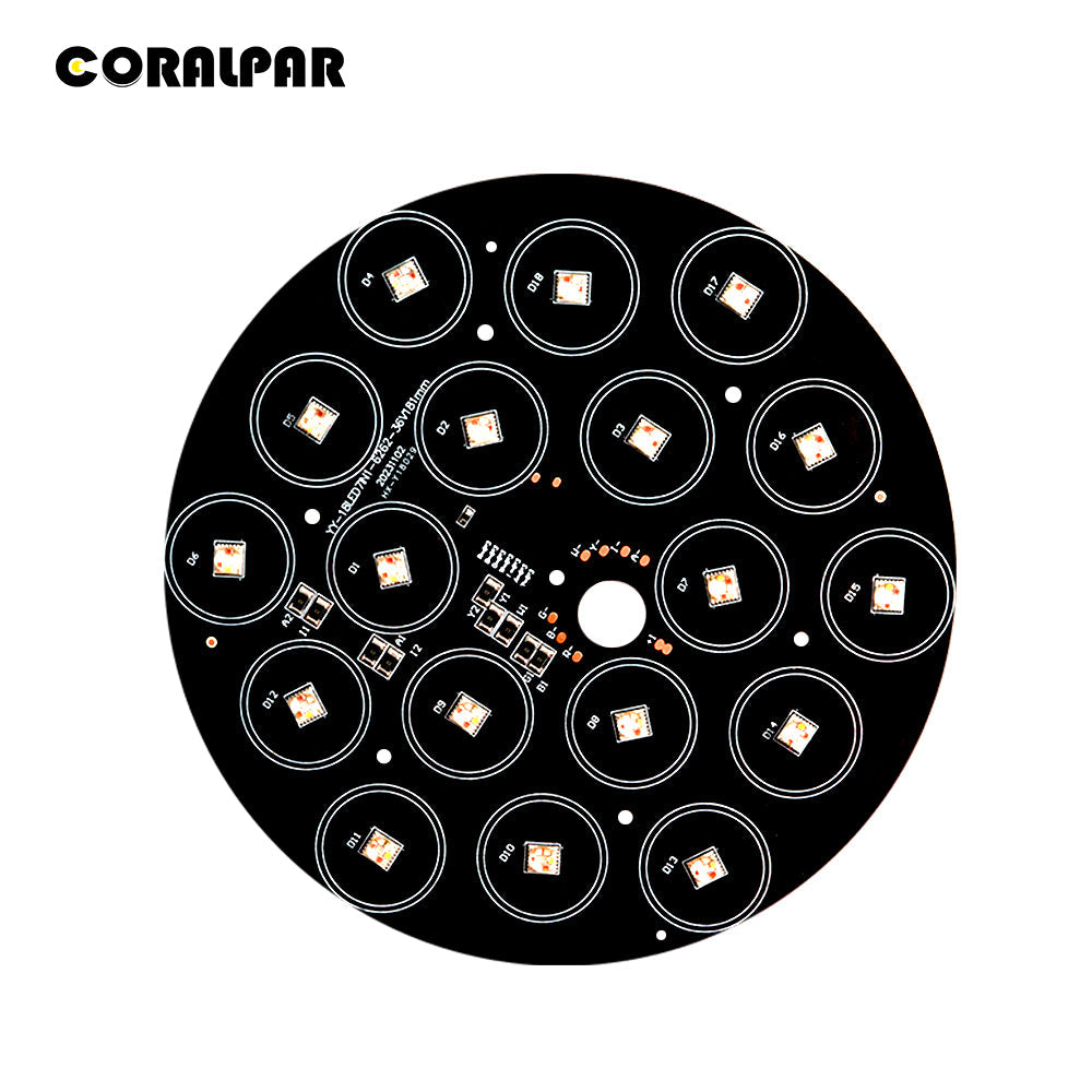 CoralPar New Waterproof Aluminum alloy LED Flat Par 18x12W RGBWA+UV Lighting Selected touchscreens with RDM function