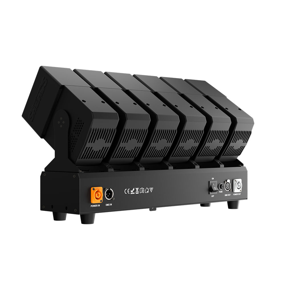 GalaxyJet LED Beam 6x60W RGBW Moving head Matrix Lighting with Ring