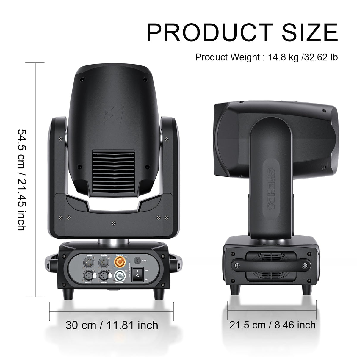SHEHDS APP Control 320W 14R CMY Gobo / Beam Moving Head Light with Dual Prism