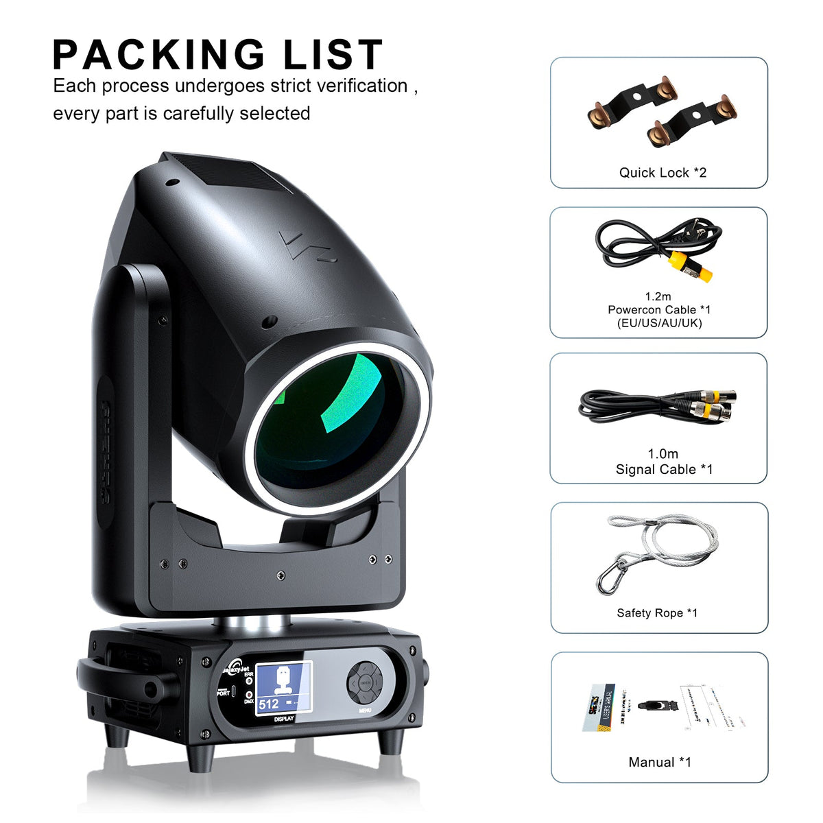 SHEHDS APP Control 320W 14R CMY Gobo / Beam Moving Head Light with Dual Prism