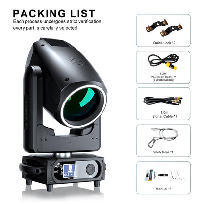 SHEHDS APP Control 320W 14R CMY Gobo / Beam Moving Head Light with Dual Prism