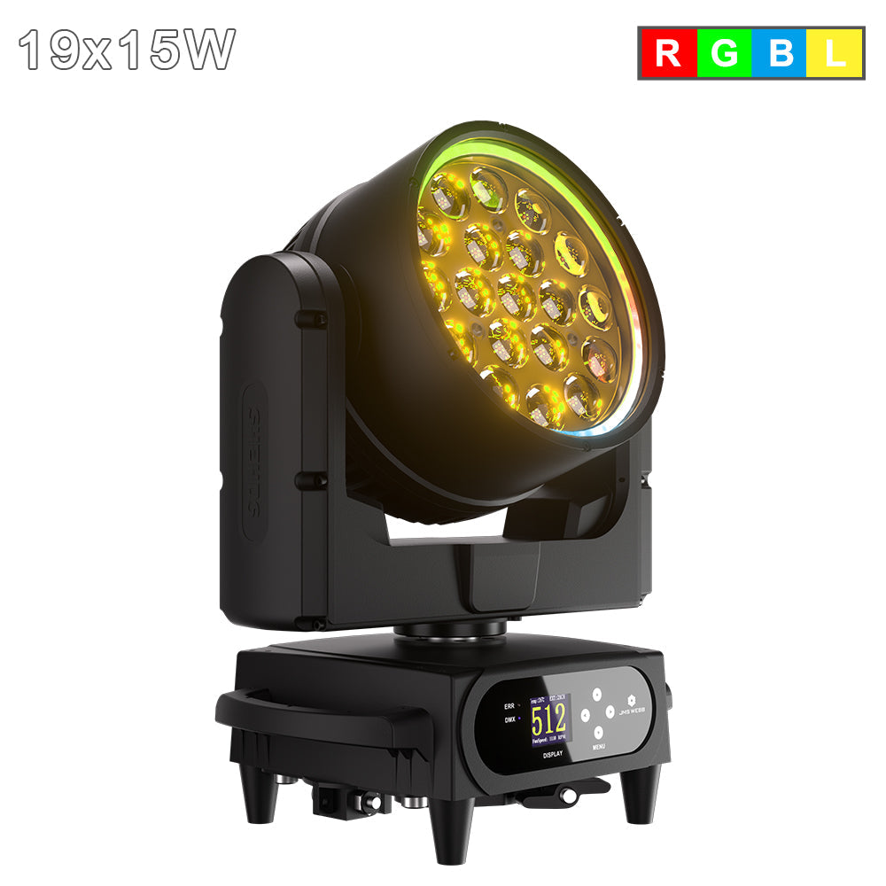 SHEHDS APP Control IP66 19 x Series LED Pixel Zoom Wash Moving Head Light