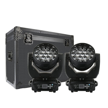 LED Moving Head 19x15W RGBW Wash/Zoom Stage Lights for Church Theater