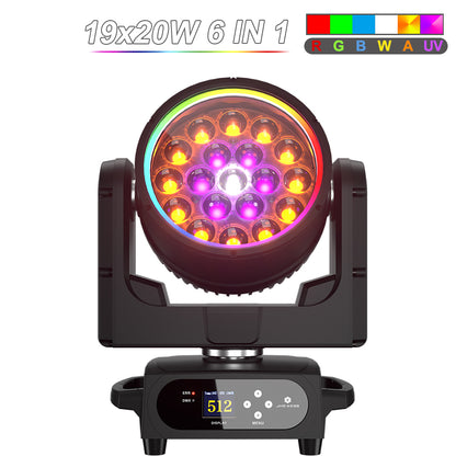 SHEHDS Waterproof LED Moving Head Light 19x15W / 20W / 25W Beam Wash Zoom IP65 Stage Lighting
