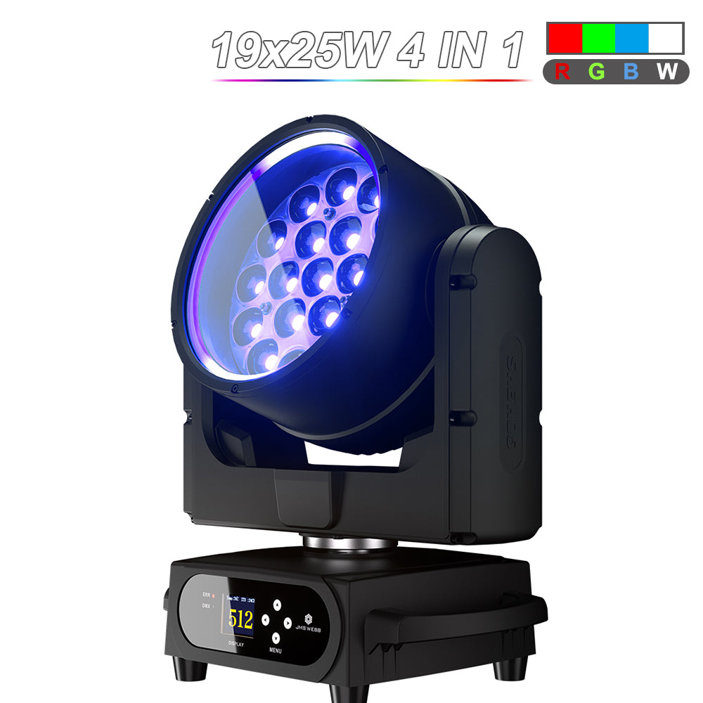 SHEHDS Waterproof LED Moving Head Light 19x15W / 20W / 25W Beam Wash Zoom IP65 Stage Lighting