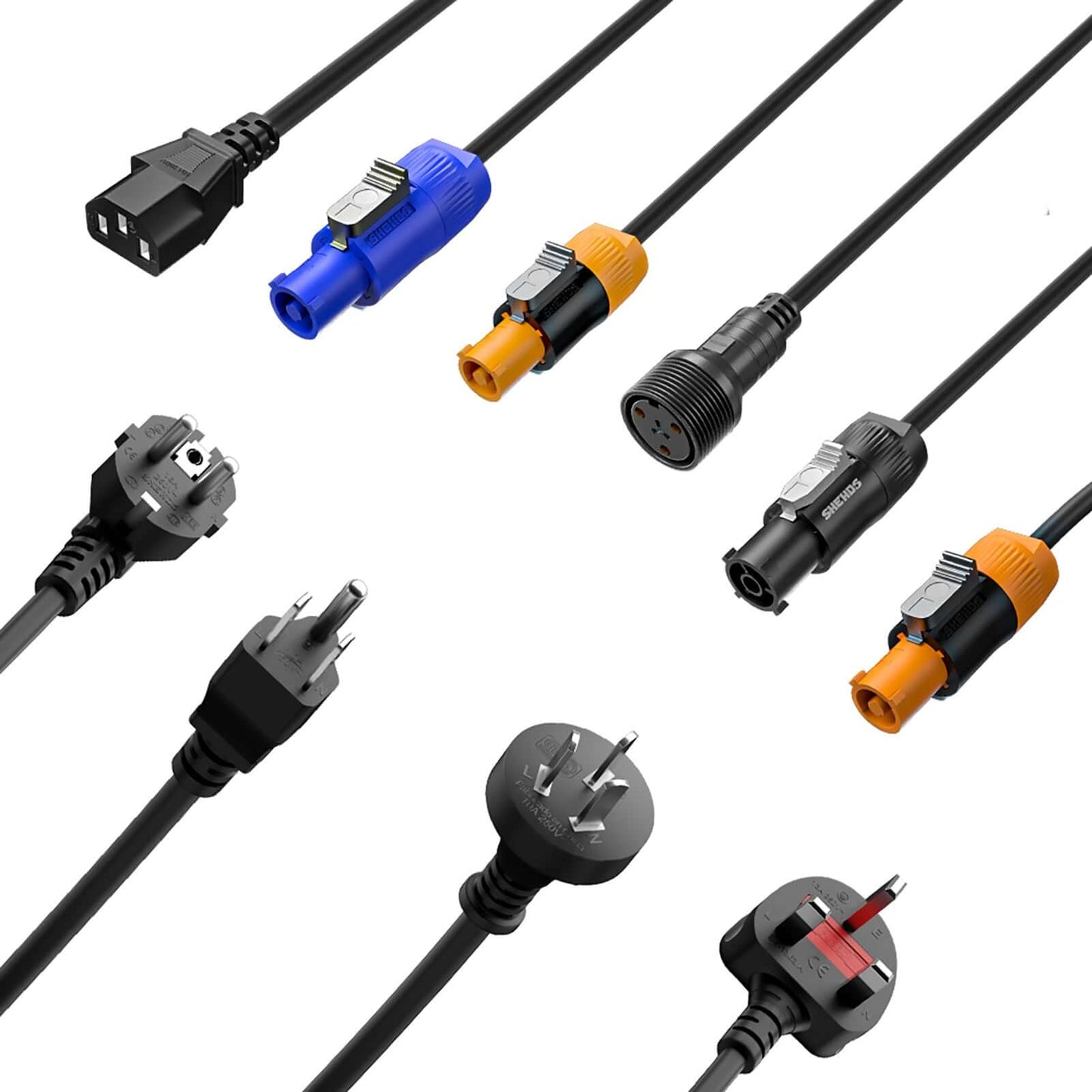 SHEHDS Power Con Plug Cables Waterproof / Standard Connector – product feature view