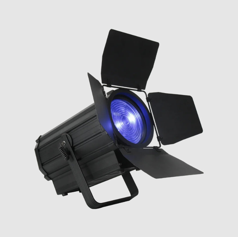 SHEHDS Spotlight 250W RGBW With Barndoor Pulse Strobe For DJ Club Wedding KTV Theater Performance Stage