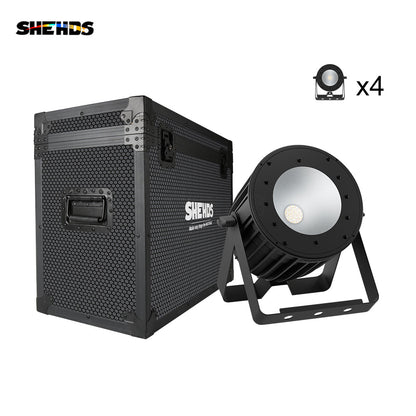 SHEHDS New Version Aluminum Alloy LED 200W RGBACL 6in1 COB Light 2 Years Warranty AdjustableVoice Control Sensitivity For Performance Stage