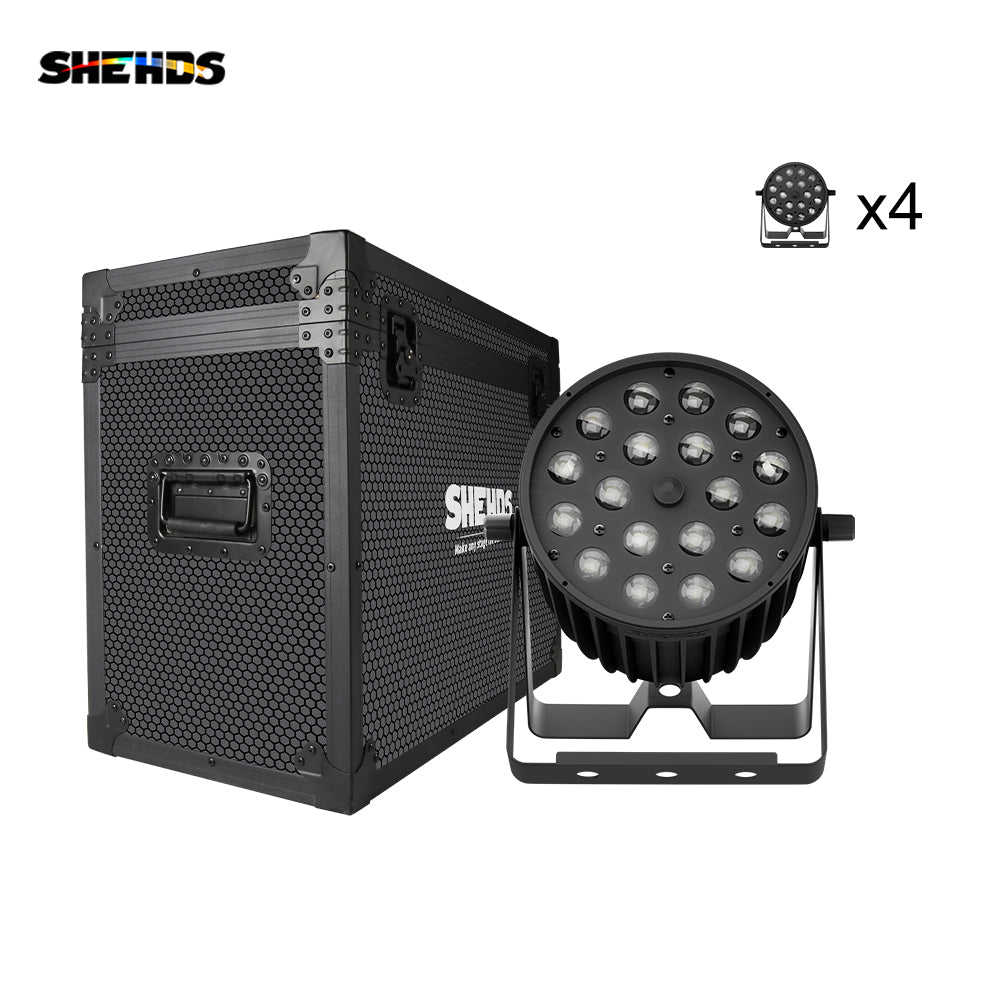 SHEHDS New Version Big Aluminum alloy LED Zoom&Wash Par 18x18W RGBWA UV 6in1 Light New light Sourcefor Party Night Club