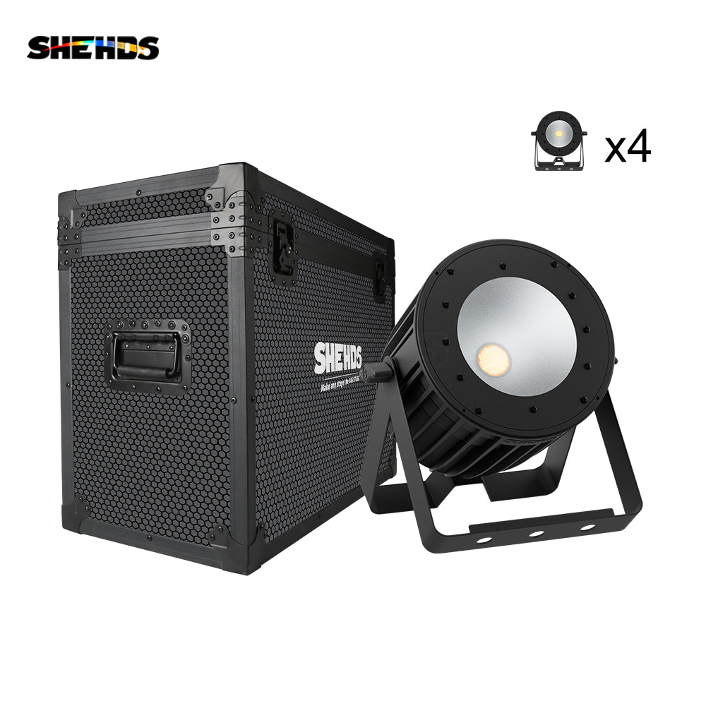 SHEHDS New Version Aluminum Alloy LED 200W Cool&Warm White 2in1 COB Light Uniform Color Mix Temperature Control Protection Performance Stage