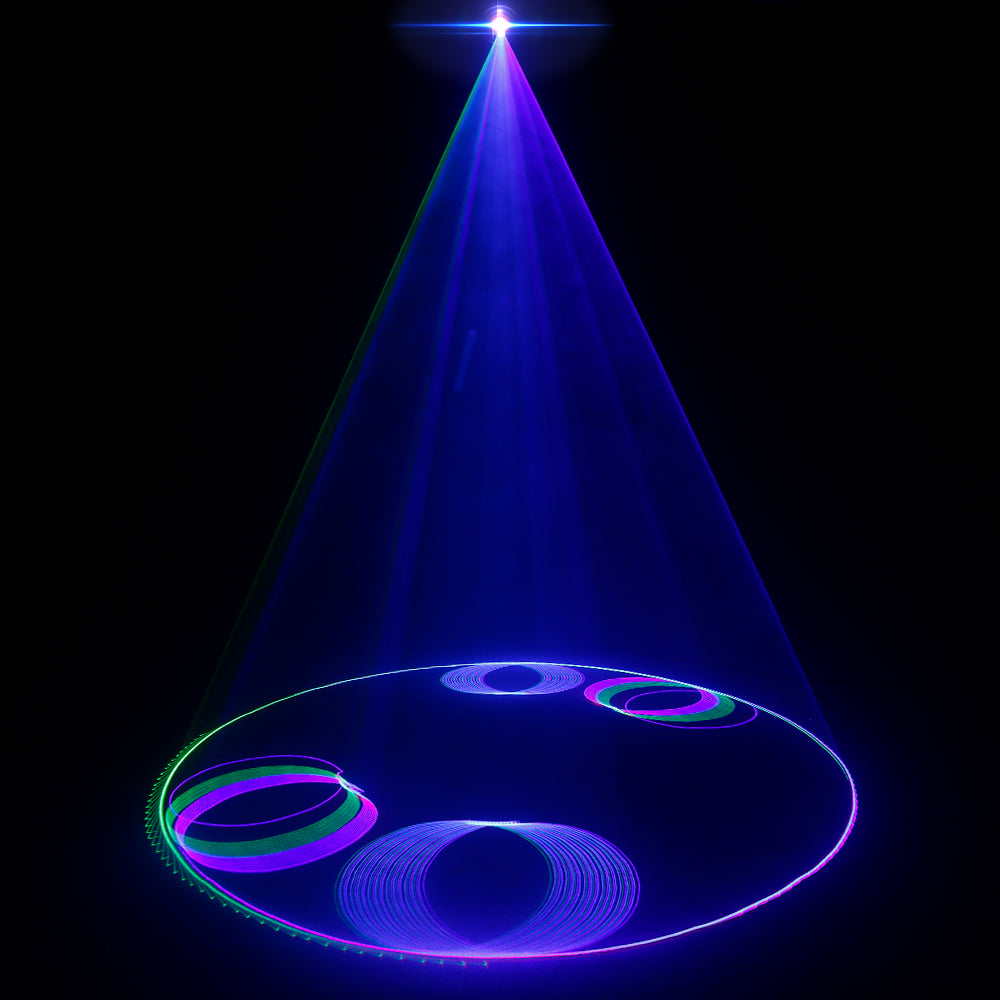 SHEHDS New APP Control Waterproof Laser 3W RGB Scanning Pattern Animation Laser Light for Performance Stage Wedding DJ Nightclub