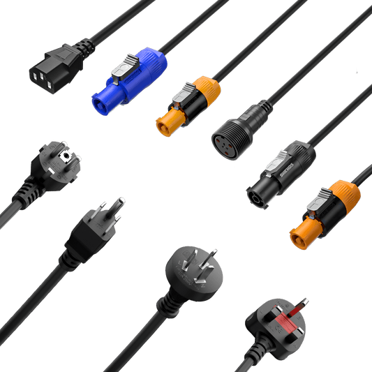 SHEHDS Power Con Plug Cables Waterproof / Standard Connector – front product view