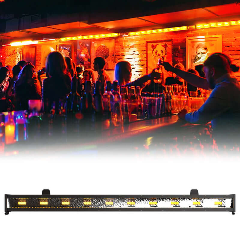 SHEHDS Waterproof LED Retro 10x20W Amber Strobe Light Zero Noise Outdoor