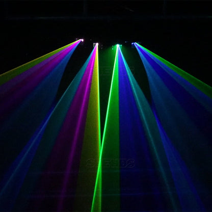 SHEHDS Laser Bar DMX 3D 4 Head RGB GOBO Scanner Line Disco DJ Projector Stage Effect Laser Light