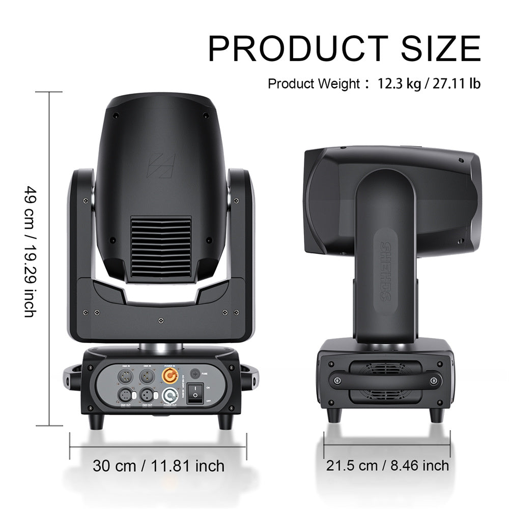 SHEHDS APP Control 230W 7R Beam & Spot Moving Head Light with Dual Prism