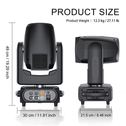 SHEHDS APP Control 230W 7R Beam & Spot Moving Head Light with Dual Prism