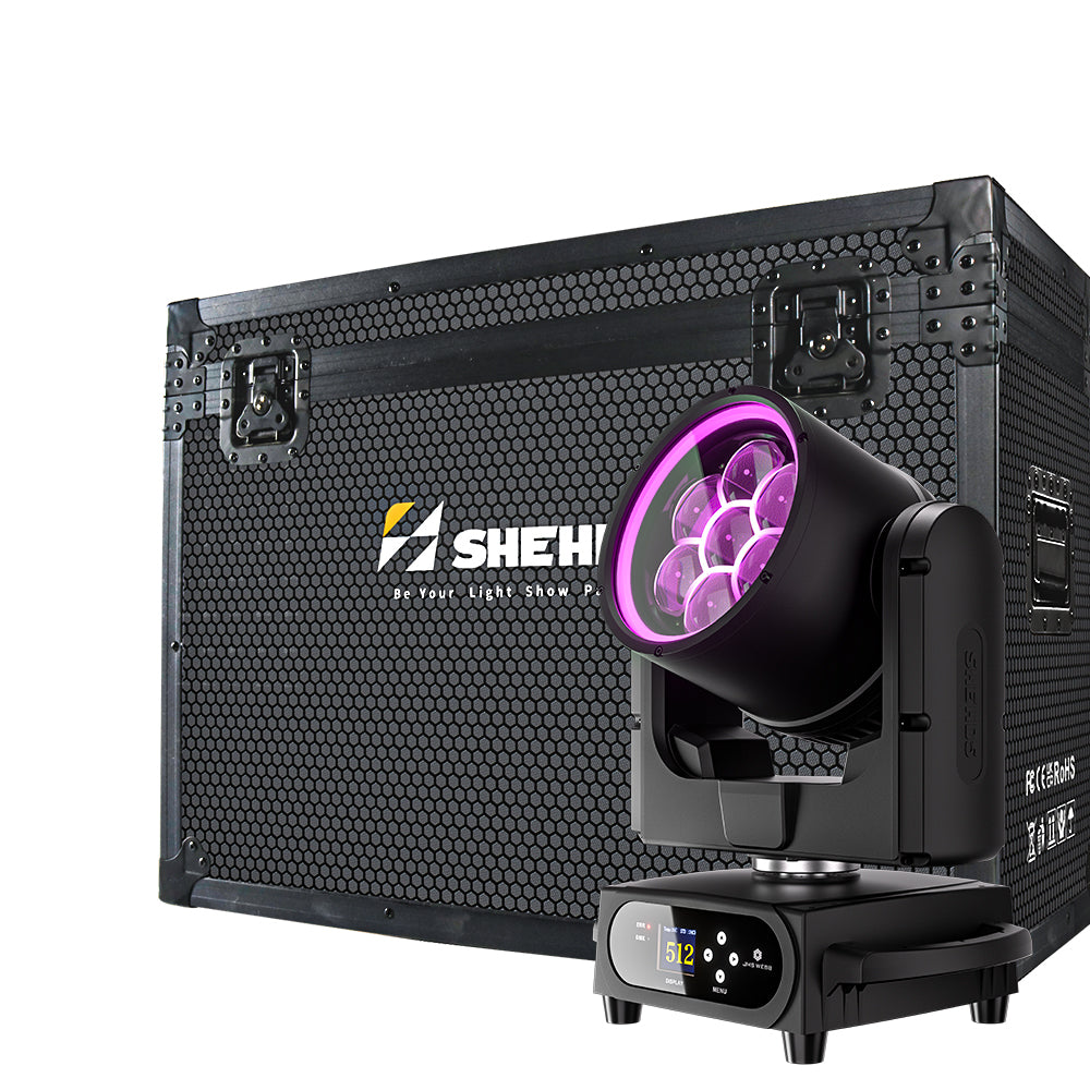 JMS WEBB Waterproof 7x40W Bee Eye Moving Head Light RGBW/RGBL/RGBLAC Zoom Wash Stage Lighting