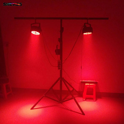 Aluminum Alloy LED Flat Par 18x12W RGBW 4in1 DMX512 for Discos Party Stage Wedding Concert Theater Effect Lighting