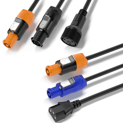 Power Con Plug Cables Waterproof / Standard Connector for Stage Lighting