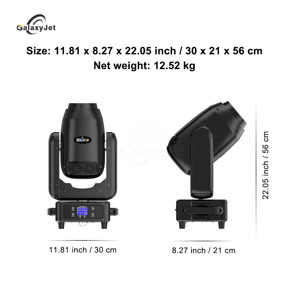 GalaxyJet LED Beam 300W Beam&Spot&Wash 3in1 Moving Head Lights For Stage Performance Concert