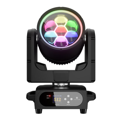 JMS WEBB Waterproof 7x40W LED Moving Head Light Beam Wash Zoom Stage Lighting