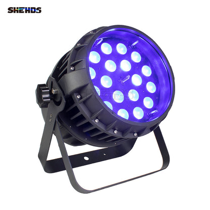 SHEHDS IP65 Waterproof LED Zoom Par Light 18x18W 6in1 RGBWA+UV Outdoor Performace Stage DJ Club