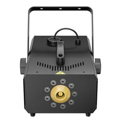 SHEHDS 1500W RGB LED Fog Machine with 9x3W Lights DMX & Remote Control Fog Effect Machine for Stage Shows Weddings