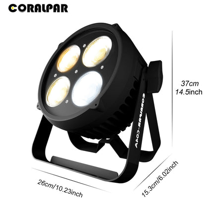 New Waterproof Aluminum alloy LED Par COB 200W Cool White + Warm White Lighting Outdoor CoralPar