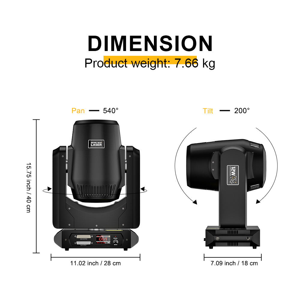 New APP Control  Constellaser 12W Moving Head Laser Light With Ring Effect For bar Concerts Walking Street