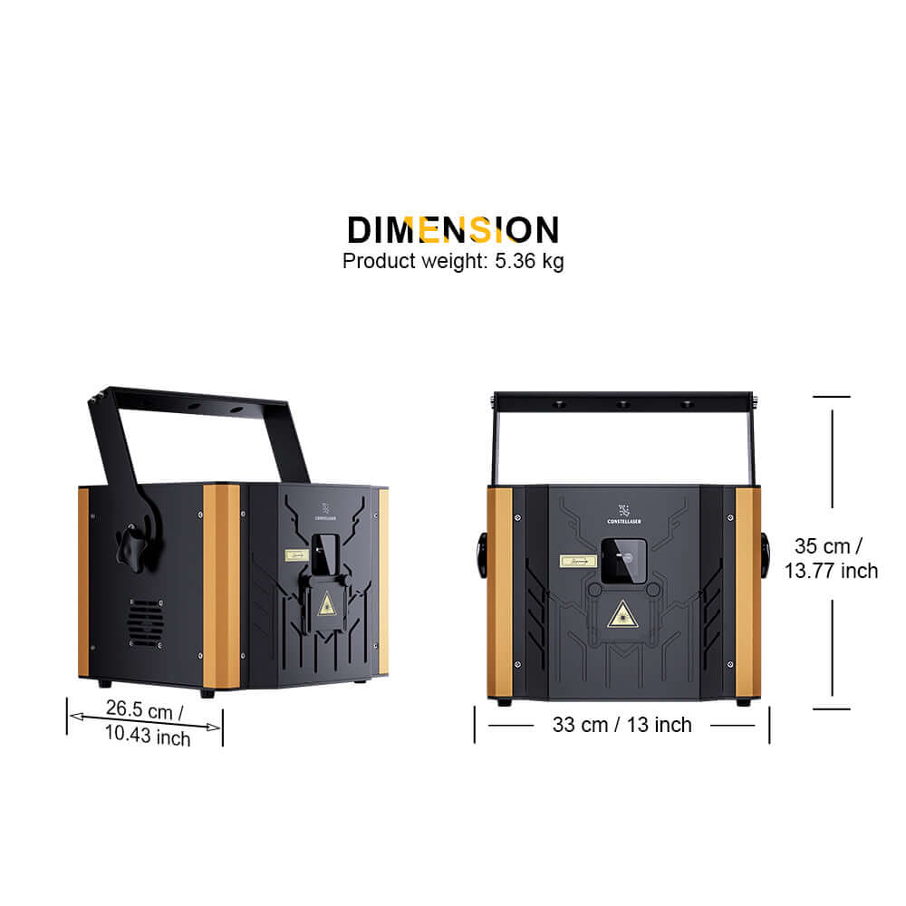 Constellaser APP Control 6W RGB Animation Semiconductor Laser Light With DMX512, ILDA & RJ45 Art Net Connector