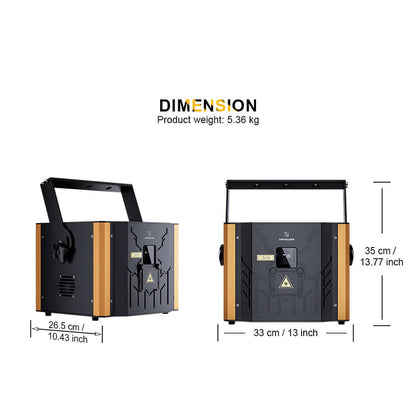Constellaser APP Control 6W RGB Animation Semiconductor Laser Light With DMX512, ILDA & RJ45 Art Net Connector