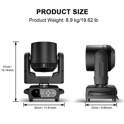 JMS WEBB Waterproof 7x40W Bee Eye Moving Head Light RGBW/RGBL/RGBLAC Zoom Wash Stage Lighting