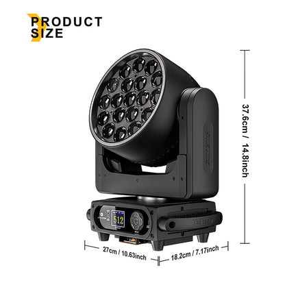 SHEHDS LED Moving Head Light 19x15W /20W/25W Beam Wash Zoom Stage Lighting