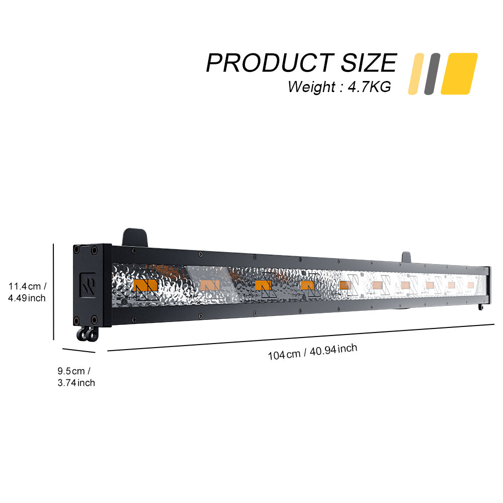 SHEHDS Waterproof LED Retro 10x20W Amber Strobe Light Zero Noise Outdoor