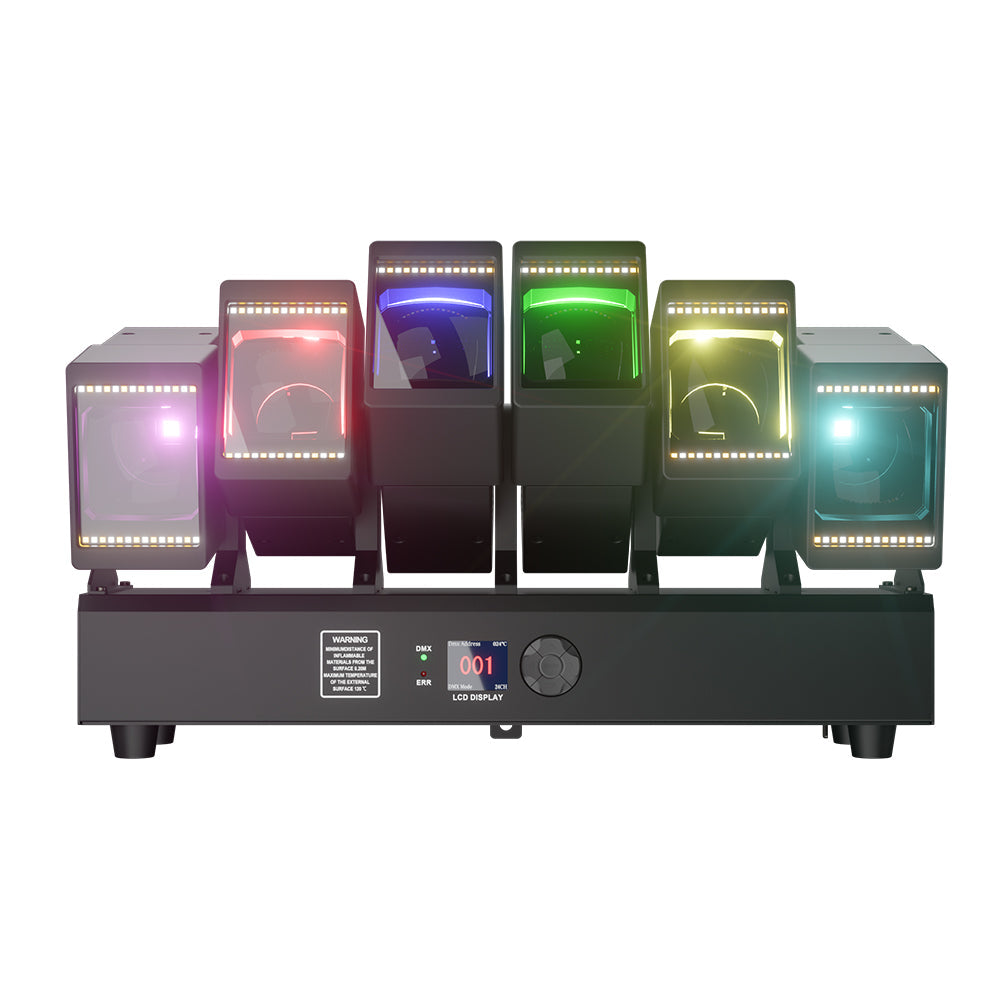 GalaxyJet LED Beam 6x60W RGBW Moving head Matrix Lighting with Ring