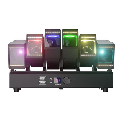 GalaxyJet LED Beam 6x60W RGBW Moving head Matrix Lighting with Ring