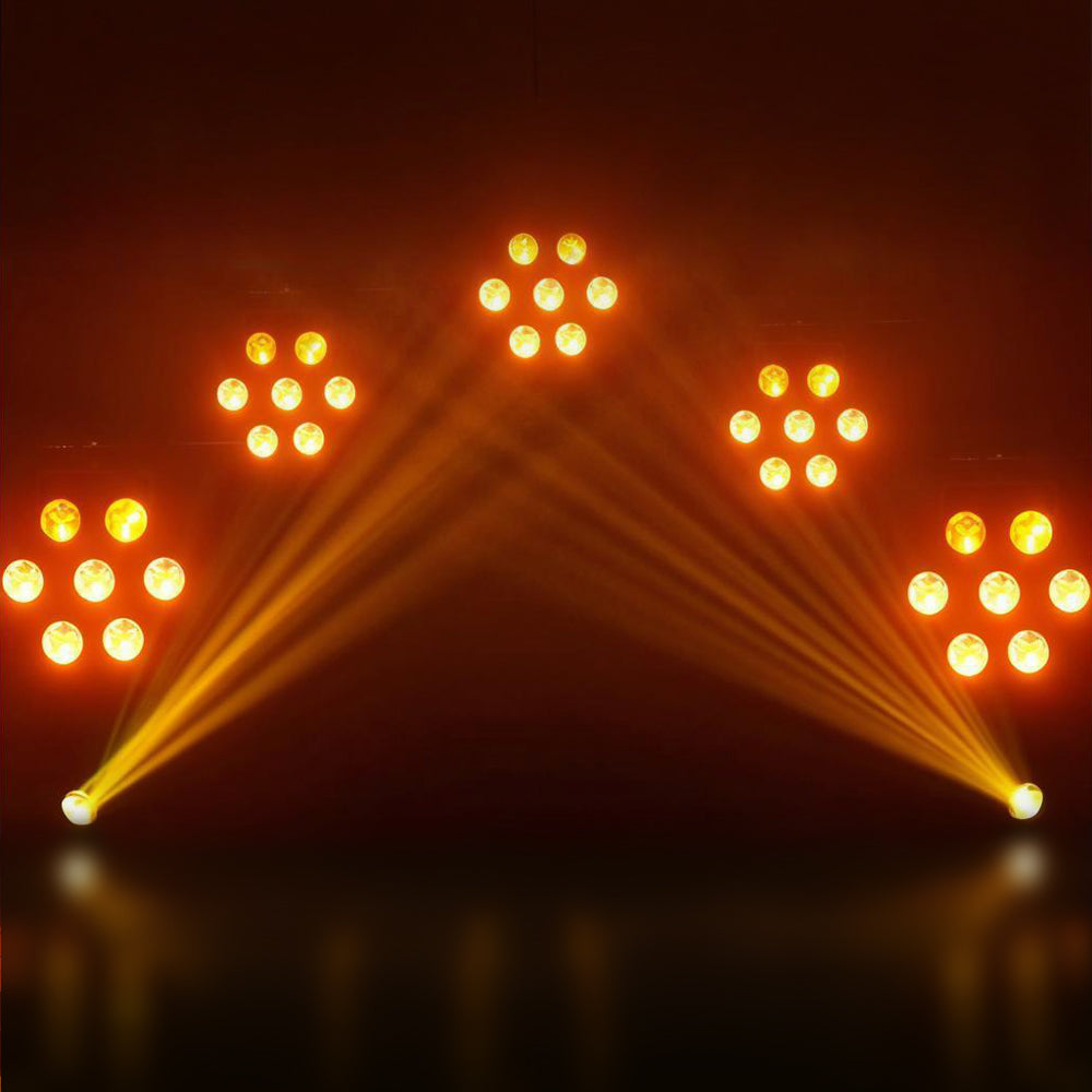 SHEHDS Waterproof 7x18W Linkable LED Par Light APP Control RGBWA+UV / RGBLAC Stage Light